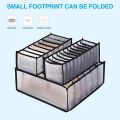3Pcs/Set Bra socks panty drawer organizer Foldable underwear box Wardrobe clothes storage box Net fabric underwear organizer. 