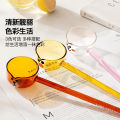 Transparent long glass spoon, anti-soup spoon, high temperature resistance, seasoning, household use, oil spoon, snail powder. 