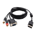 JAERBEE VGA Cable for Dreamcast High Definition + 3.5mm to 2-Male RCA Adapter. 