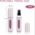 NC - 1 Piece - Portable Mini Refillable Perfume Atomizer Bottle, Travel Decant Sprayer Bottle, Refillable Scent Pump Case, 5ml size Perfume Atomizer Spray Bottle, Perfume Atomizer. 