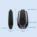 1500mAh Mini Portable Keychain Phone Charger with Retractable Plug, Fast Charging for iPhone and Android, Waterproof, Compact Design, Built-in Carabiner. 