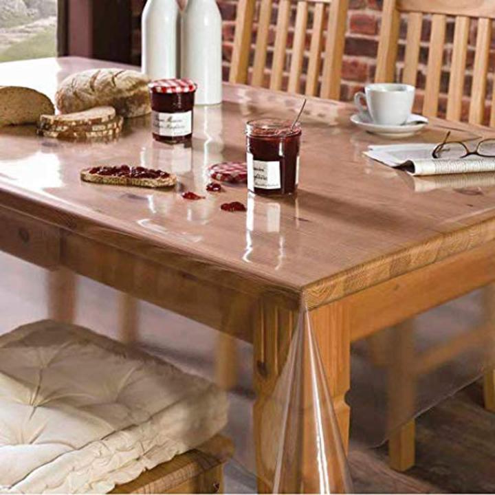 PVC Transparent Clear Dining Table Cover / Cloth Waterproof Protector, All Size available