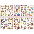 10Sheet Cartoon Circus Tattoo Temporary Tattoo Cute Color Tattoo Sticker Body Tatoo for Children Waterproof Kids Tattoos. 
