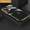 chenyyka For Infinix Hot 20i Case Candy Color Luxury Plating Casing Side Edge Square Back Cover Full Lens Camera Protection Shockproof Soft Cases. 
