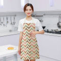 Geometric Pattern Apron Linen Children Adults Wave Triangle Nordic Sweet Apron for Home Kitchen Cooking Baking 55x68cm. 