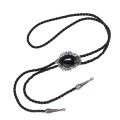 Indian Western Cowboy Black Bolo Tie Rodeo Dance Necktie Bootlace Ties. 