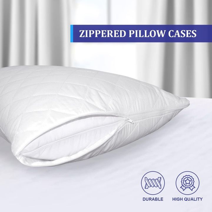 Pillow%20Protectors%202%20&%204%20Pieces%20Pack%20Quilted%20Zipped%20-%20Ultra%20Luxe%20Zipped%20Pillow%20Protectors,%20Quilted%20Pillow%20Protectors,%20Pillow%20Covers%20Soft%20&%20Breathable%20Microfiber%20Pillowcase%20Protectors,%20Hypoallergenic%2019%20x%2029%20Inches%20-%20White%20-%20Image%206