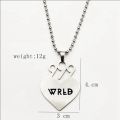 Hip Hop Rapper Juice Wrld 999 Necklace Stainelss Steel Letter Name Heart Pendants Necklaces Fans Memorial Jewelry Gifts. 