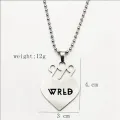 Hip Hop Rapper Juice Wrld 999 Necklace Stainelss Steel Letter Name Heart Pendants Necklaces Fans Memorial Jewelry Gifts. 