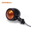 2Pcs Black Metal Motorcycle Cafe Racer Turn Signal Indicator Lights Lamp. 