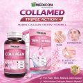 Collamed Collagen Supplement Marine Collagen + Biotin + Vitamin C for Skin Glow, Hair Growth, & Reduce Wrinkles & Aging 30 Tablets. 