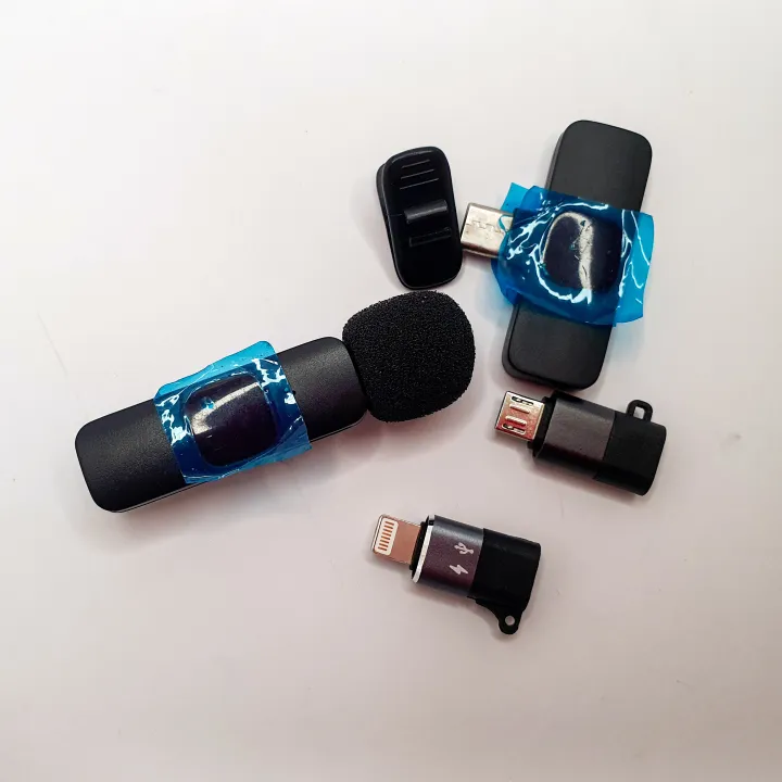 Wireless%20MIC%20K8%203in1%20MICROPHONE%20Vlogging%20Mic%20with%20Microphone%20Accessories%20Video%20for%20Type%20C%20Android%20Micro,%20IOS%20Lightining%20&%203.5mm%20Jack%20-%20Image%206