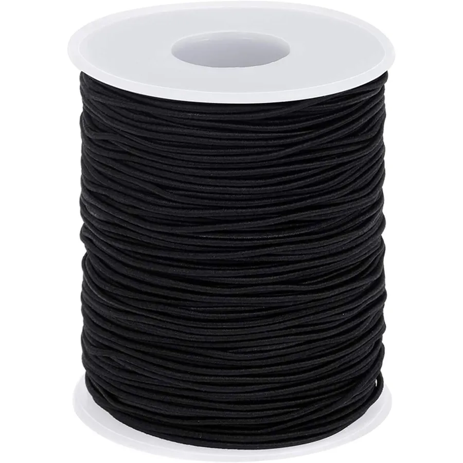 Elastic String for Bracelets Elastic Cord Jewelry Stretchy Bracelet String for Bracelets Necklace Making Beading and Sewing Black Daraz.pk