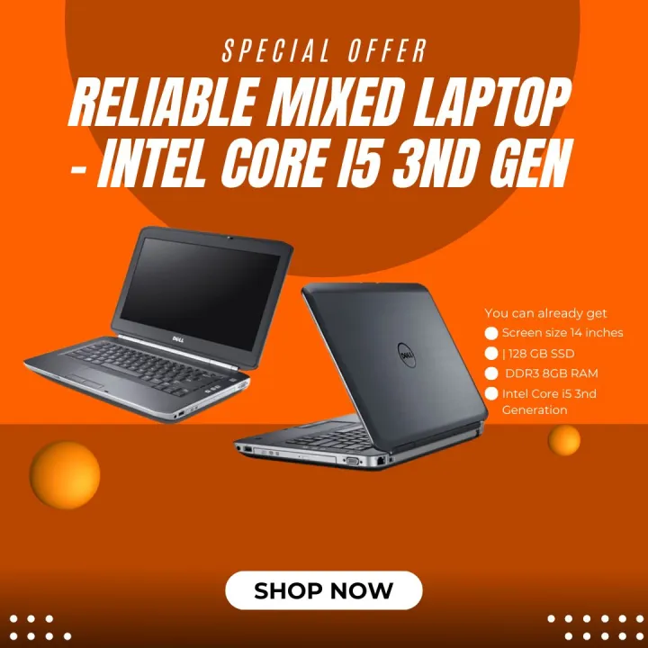 🖥️ High-Speed Mixed Laptop – Intel i5 3rd Gen | 8GB RAM | 128GB SSD ...