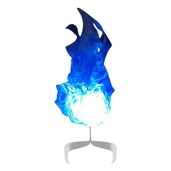 Halloween Funny Toy Magic Fire Ball on the Hand Home LED Decoration Luminous Fireball Exquisite Ornaments Party Durable Blue