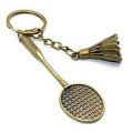 Badminton Racket & Shuttlecock Key chain for Unisex , Sporty Key chain. 