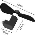 Usb and Otg both Mini Portable Mobile Fan (Cooling Cooler) for V8 Android OTG Phone (Multicolour) fan for all otg mobiles. 