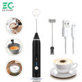 Coffee Beater,2 in 1 Electric Coffee mixer and eggbeater, handheld rechargeable coffee beater, powerful milk frother, Portable coffee mixer, eggbeater hand mixer, electric blender with two detachable whisks by EC mart. 