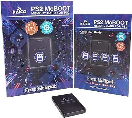 Kaico Free Mcboot 8MB PS2 Memory Card Running FMCB PS2 Mcboot 1.966 for Sony Playstation 2 - FMCB Free Mcboot Your PS2 - Plug and Play - Playstation 2 CFW McBoot 1.966