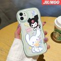 JIUMOO For OPPO A12 A12s A5s A7 A11K Case Cartoon Kuromi Sanrio Family Colorful Lovely Cream Wave Border Soft Clear Shockproof Phone Cases Creative Camera Transparent Casing Simple Silicone Protective Cover. 