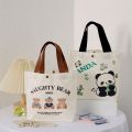 Cute Dancing Bear Women Small Canvas Bag Tote Food Bag Mini Handbags Cute Canvas Bags Cartoon Storage Bag Cartoon Bear Handbags. 