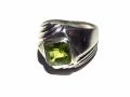 Peridot Silver Ring - GNJP78628. 