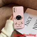 Casing Tecno Pova 4 Pro Tecno Pova 4 4G 2023 back cover phone case softcase electroplated silicone shockproof protector smooth protective bumper cover new design astronaut with Holder ddyhy02. 