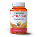 Nutrifactor Nutri-C 1000 – Vitamin C Tablets with Rosehips & Citrus Bioflavonoids | Immunity Booster, Antioxidant & Skin Care Supplement | 30 Tablets. 