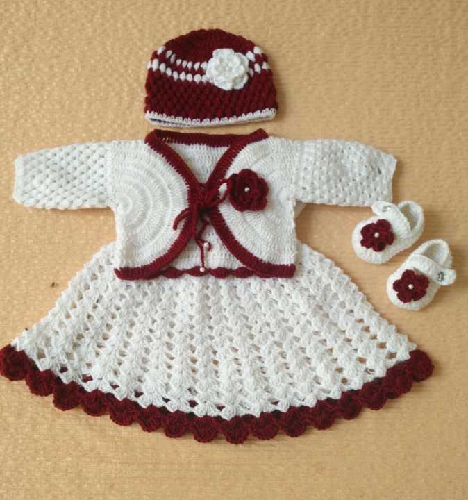 BABY%20GIRLS%20CLOTHES%20SET%20/%20CROCHET%20WOOLEN%20DRESS%20-%20Image%202