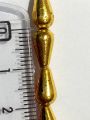 Golden and Silver Drop Plastic Beads for DIY Crafts - 3 Strings - Ideal for DIY Jewelry Making, Jewelry, Dress Accessories, Crafts, and Home Decor.. 