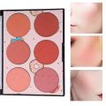 Face Blush Palette 6 colors - Matte & Shimmer, Smooth Blendable Powder, Multiuse Contour & Highlighter Makeup Palette. 