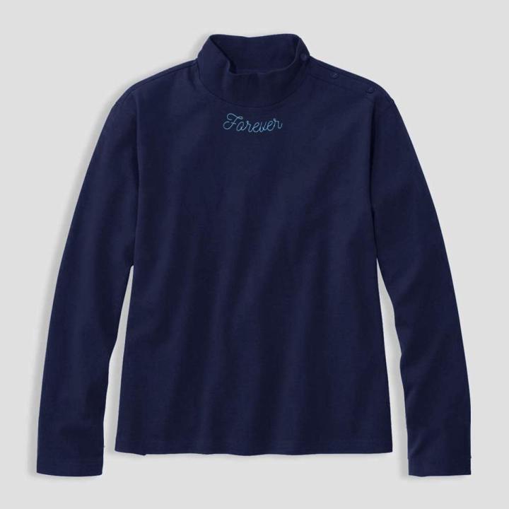 ELO - Polo Republica Women's Forever Embroidered Buttoned Neck Sweatshirt