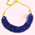 Crystal Blue Stone Necklace - Elegant Jewelry Set for Women. 