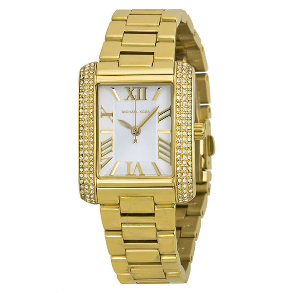 Michael Kors Petite Emery Gray Dial Gold-tone Stainless Steel Ladies Watch MK-3324