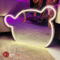 Bear Face Selfie Neon Mirror l Neon Lights l Mirror For Wall l Mirror l Mirror For Wall Decoration l Home Decoration Items l Neon lights l Neon walls. 