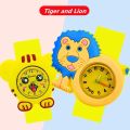 Cartoon Panda Lion Tiger Children Watch Baby Look Time Toy 1-15 Years Old Kids Watches Cute Dinosaur Boys Girls Child Slap Watch. 