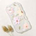 VRQR Wavy Edge Phone Case For infinix Hot 50i Mobile cover Shockproof Flower Pattern Back Cover Smart 9 X6531. 