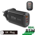 Real 85W GaN USB Type C Charger QC3.0 Quick Charge PPS PD 65W 30W Fast Charging For iPhone 15 14 Pro MacBook Laptop Ipad Samsung EmotionaE. 