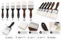Premium Paint Brush Set 1" 2" 3" 4" 4" Double 5" Double | White Nylon Bristles | PVC Handle | Wall, Oil & Emulsion Paint Brush. 