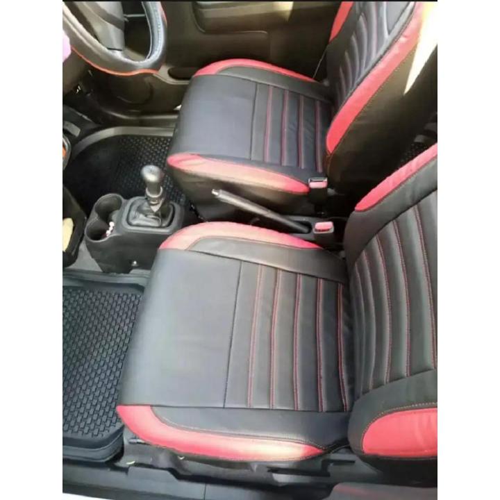 Car Genuine Seat Cover's Poshish Leather For New Suzuki Alto 660cc 2017-21 Red And Black