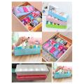 Convenient 5 grid storage basket wardrobe storage box drawer organizer. 