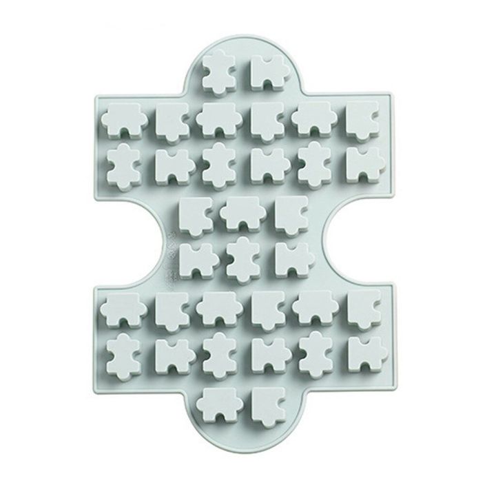 【shengxiong6525】Puzzle Shape Silicone Fondant Mould Cake Mold Baki