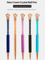 Beautiful Crystal Design Crown Shape Fountain Pen For Gifts. 