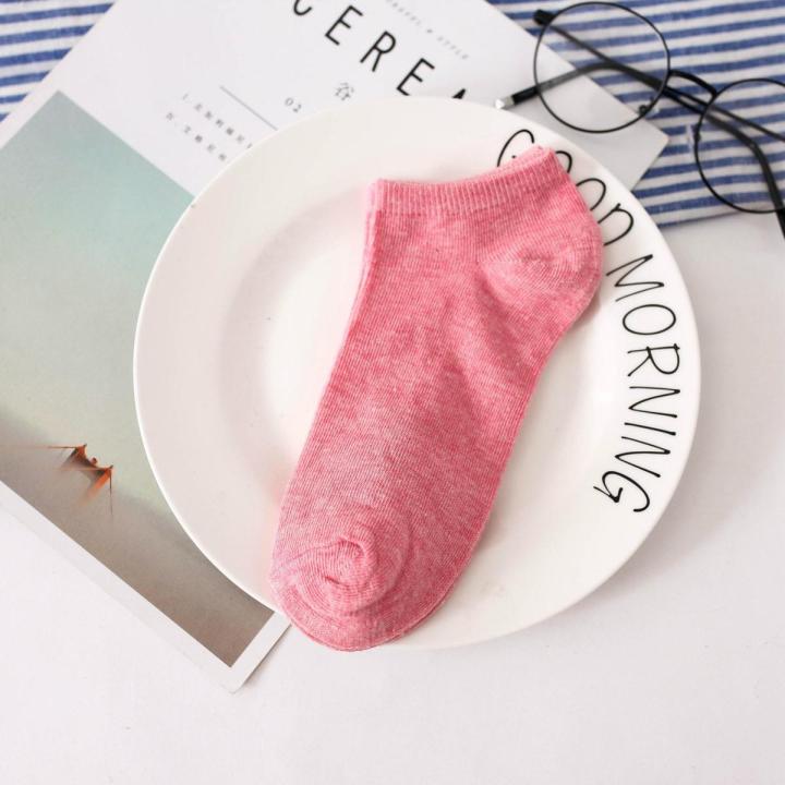 IELGY The new women socks Ms. color cotton stockings solid color stealth shallow socks