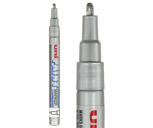 Silver Uni Metallic Paint Marker Metallic Oil Based Permanent