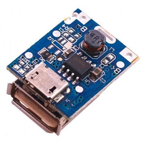 DIY Power Bank Module – 2-in-1 Micro USB Lithium Battery Charger & 5V Boost Converter Board for 18650 Li-ion / Li-Po Cells with Safety Features