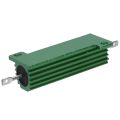 2 Pcs Aluminum Shell Wirewound Resistor Green 100W 100 Ohm & 50W 25 Ohm. 