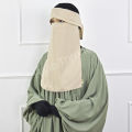 Hijab Throne Eye Flap Niqab and Maxi Hijab Set Lightweight, Breathable, Comfortable for All Seasons, Adjustable Eye Flap, High-Quality Fabric, 137cm x 137cm Size. 