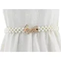 Elegant Butterfly Pearl Rhinestone Belt for Girls Crystal Bridal Waist Belt, Acrylic Pearl. 