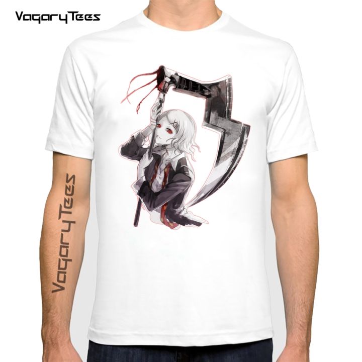 Anime T-shirts Funny Print Juuzou Suzuya Kaneki Tokyo Ghoul Summer Fashion T-Shirt Short Sleeve Harajuku Dropped Tops